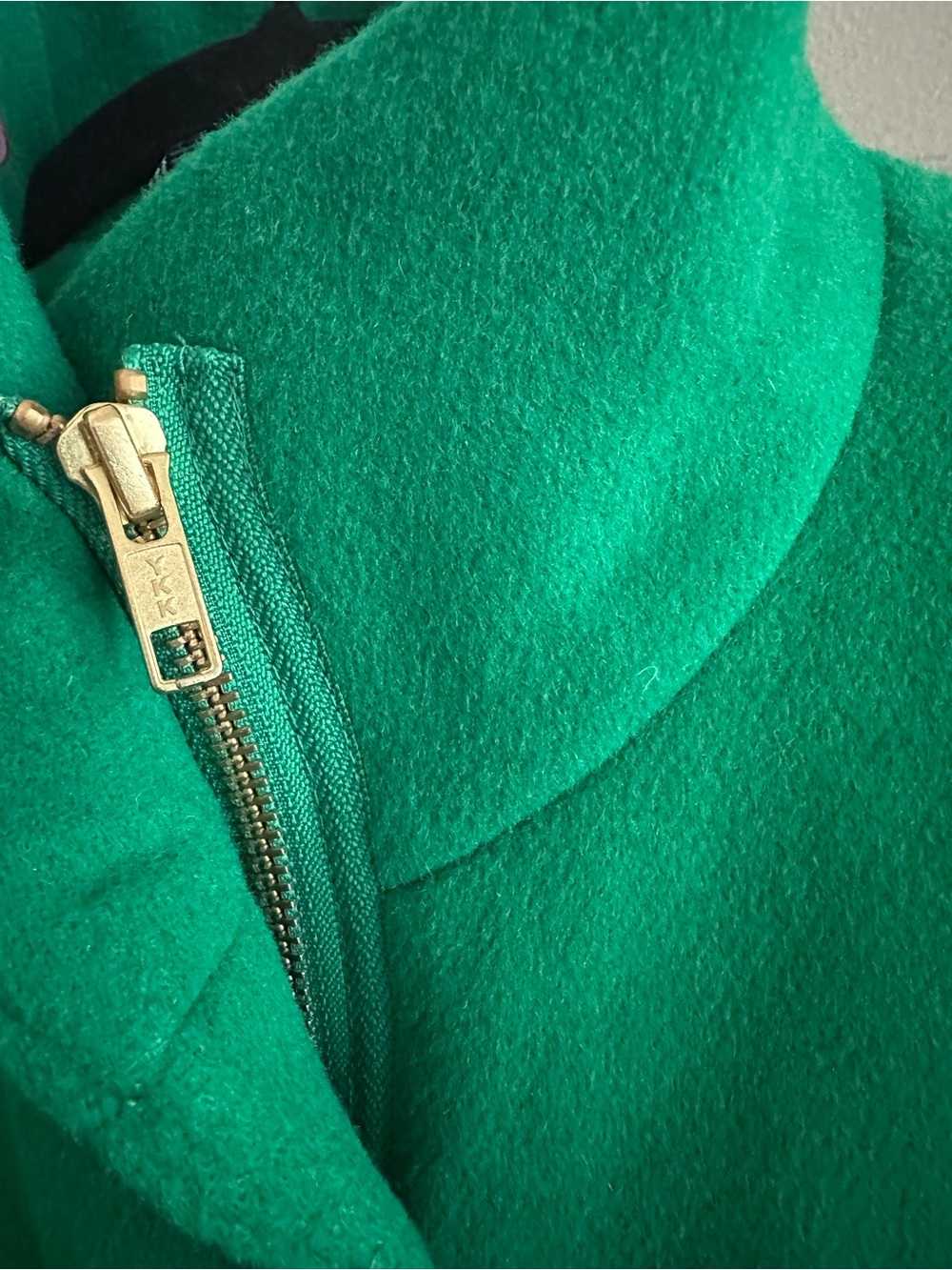 J. Crew Emerald Green Wool Blend City Coat - Picture 3 of 5
